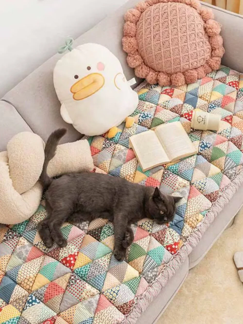 Quilted Thick Non-Slip Pet Mat Protective Couch Cushion for Sofa